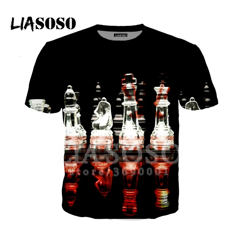 Крутая Шахматная шахматная доска с 3D принтом парня женская и Мужская футболка