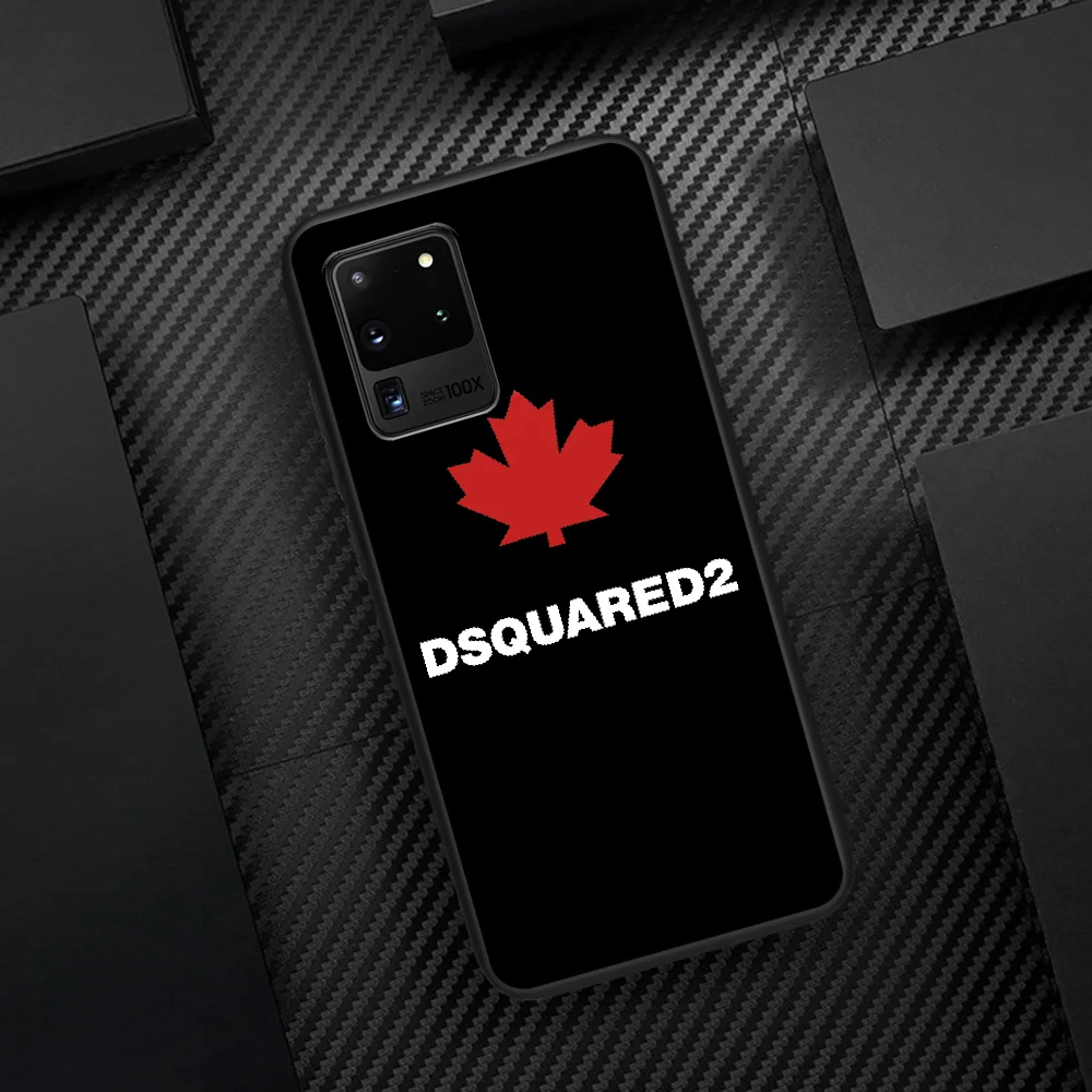 

DSQ2 D2 Fashion Trend Brand Phone Case Cover Hull For Samsung Galaxy S 6 7 8 9 10 e 20 Edge Note 8 9 10 Plus black Coque 3D Etui