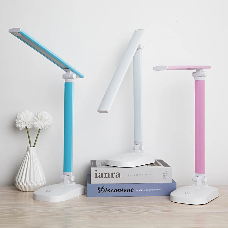 

Led Desk Lamp Eye Protection Reading Lamp Usb Charging Three-Tone Light Learning Lamp Foldable Bedroom Bedside Lamp
