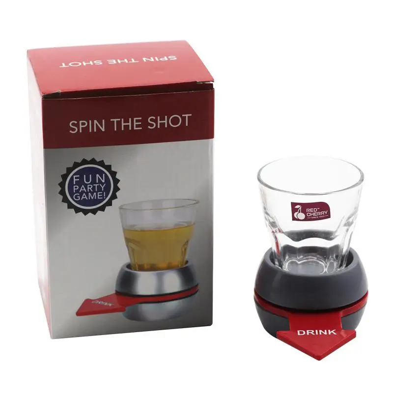 

Funny Shot Spinner Party Game Rotatable Arrow Beer Wine Glass Cup Kit Spin The Shot Drinking Game Gifts Entertainment Supplies