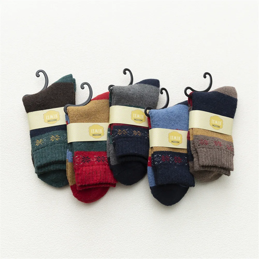 

Wool Socks for Women 5 Pairs Per Set Winter Thick Female Sock Wool Material