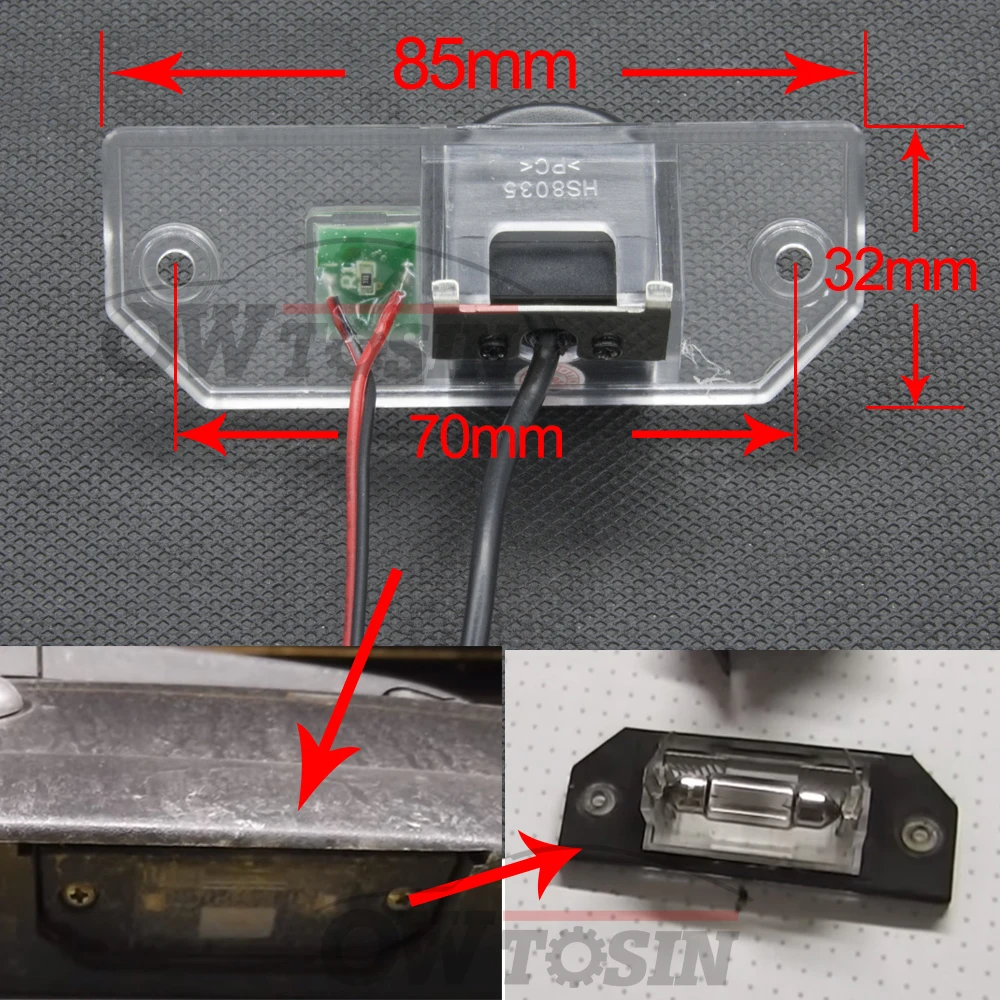 Фиксированная или динамическая траектория CCD Автомобильная камера заднего вида