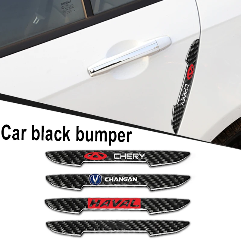 

4pcs Car Door Scratch Protector Black Bumper Sticker for Great Wall C4 Lounge Cpu Coller Steed 6 Florid Cross H3 Car Accessories