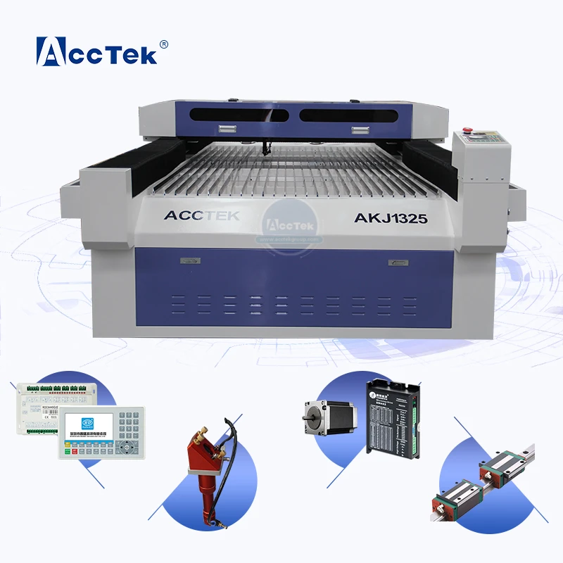 

Plywood Plastic CO2 Laser Cutting Machine 1318 1390 1325 Laser Engraving Machine Supplier Laser CNC Machine AKJ1325