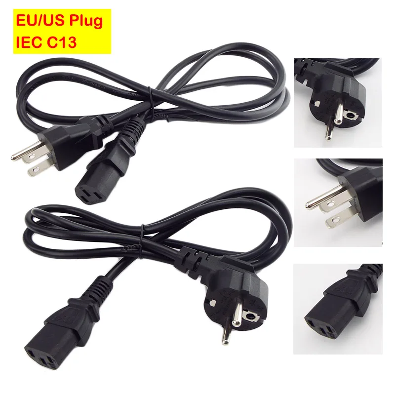 1 5 м кабель питания IEC C13 ЕС США вилка компьютера удлинитель для монитора PSU Antminer