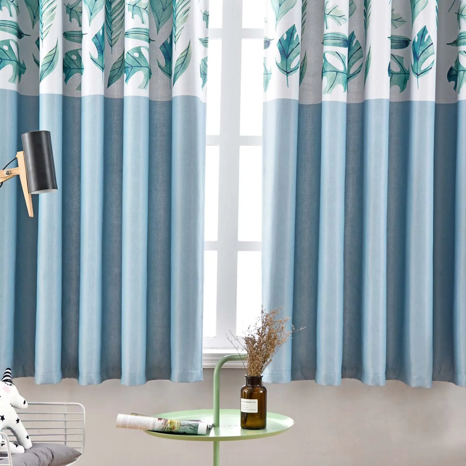 Короткие шторы GY2803 с принтом банановых листьев оконные двери для гостиной кухни