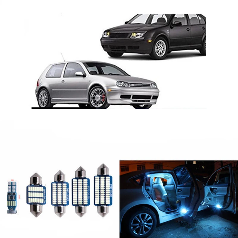 15 шт. для автомобиля Товары аксессуары Canbus Светодиодная Лампочка 1999 2004 Volkswagen VW MK4