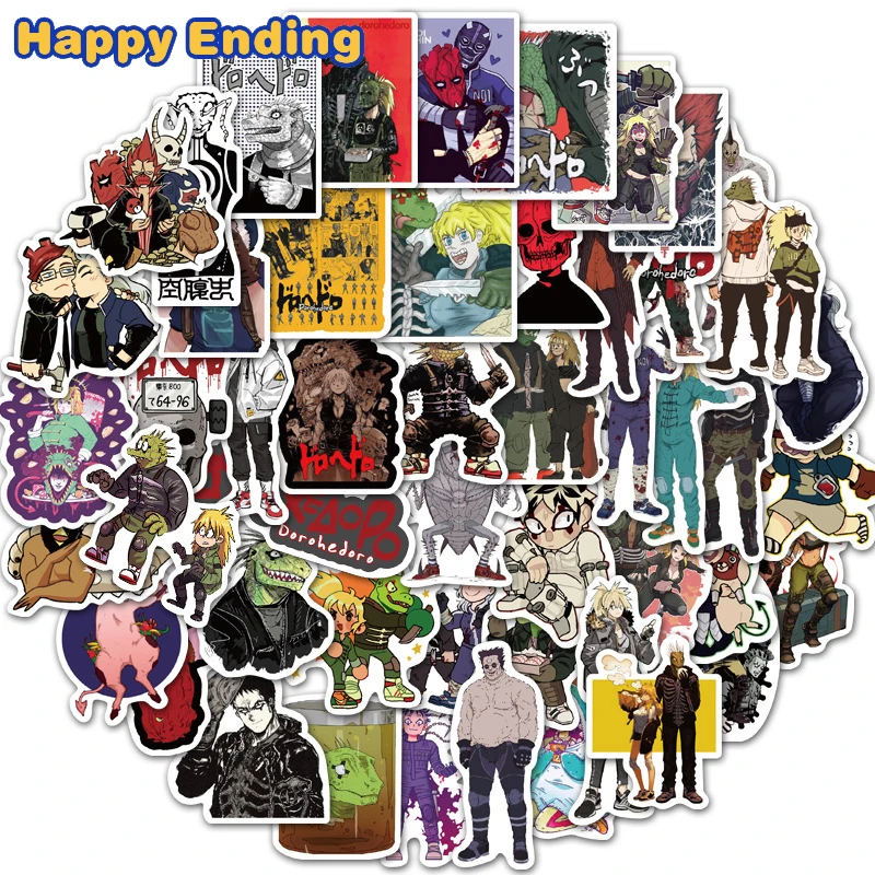 

10/30/50Pcs Dorohedoro Horror Japan Anime Stickers For Motorcycle Laptop Skateboard Refrigerator Car Waterpoof Luggage Comics