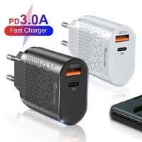 pd 20w wall charger quick charge 3 0 mobile phone charge adapter qc 3 0 usb fast charging for iphone 12 xiaomi 11 eu us uk plug