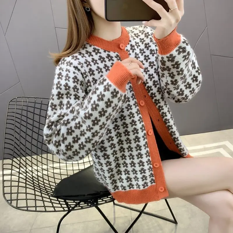 Новинка весна осень 2021 вязаный кардиган женский модный Повседневный Топ без