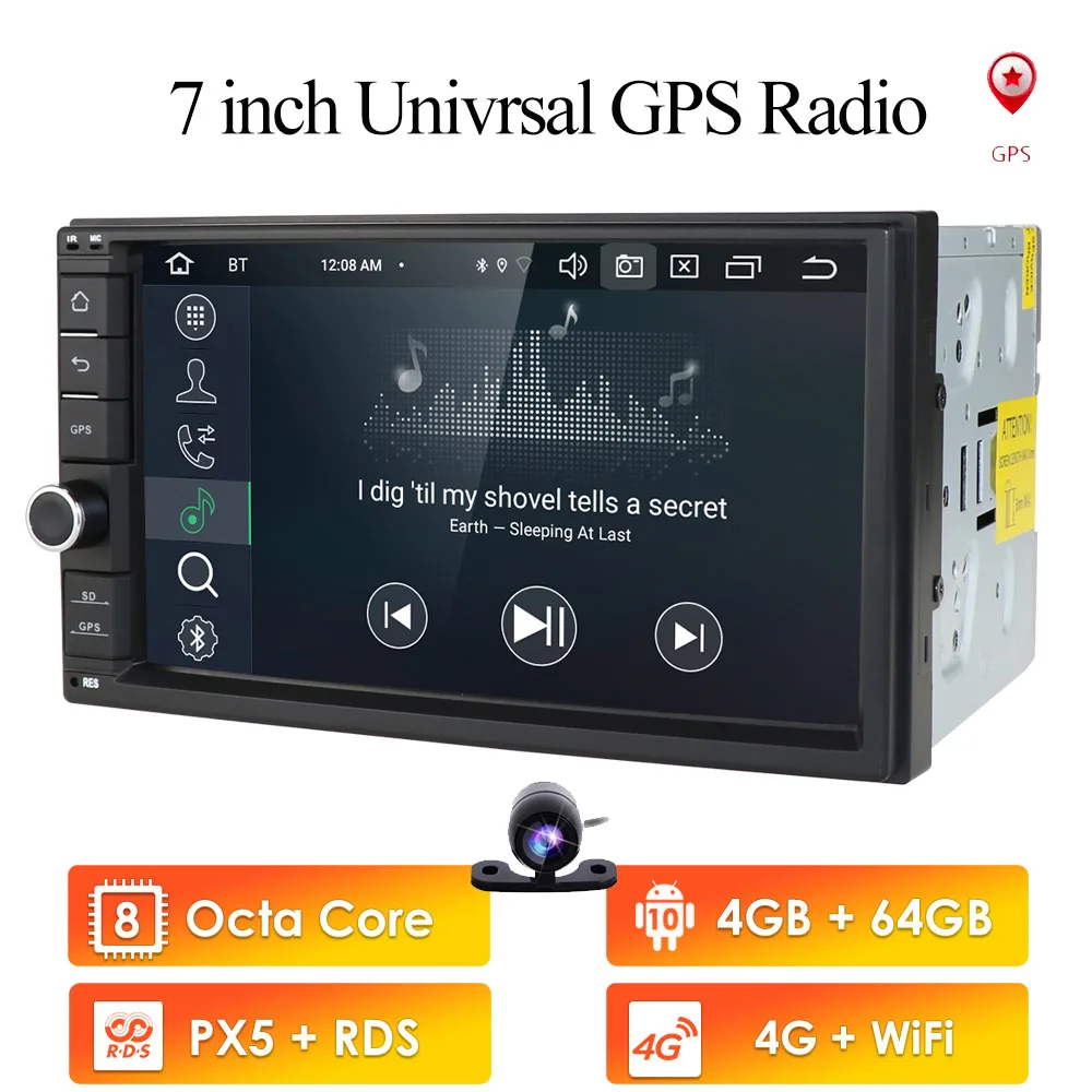 Автомагнитола DSP IPS PX5 стерео система 7 &quot 2 Din 4G Wi Fi 4 Гб ОЗУ 64 ПЗУ GPS навигация BT FM USB