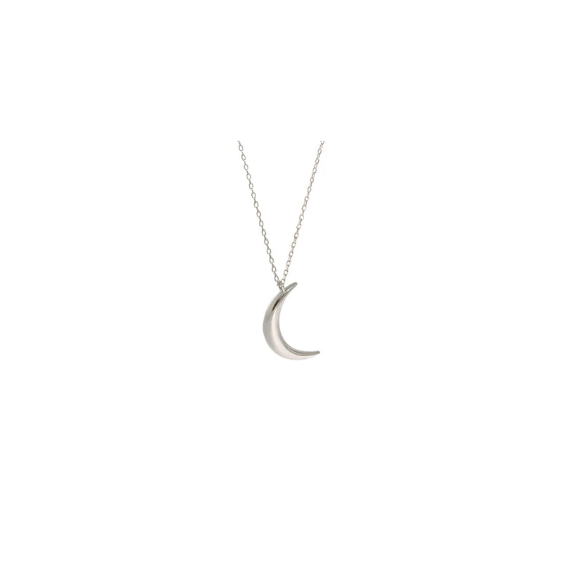 

Korean version of ins niche simple moon shape 925 sterling silver necklace female clavicle necklace
