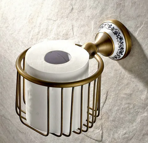 Античное латунное кольцо для полотенец, держатель для туалетной бумаги, фарфоровая основа, крючок для пальто, настенный крючок для халата, аксессуары для ванной комнаты LJ004