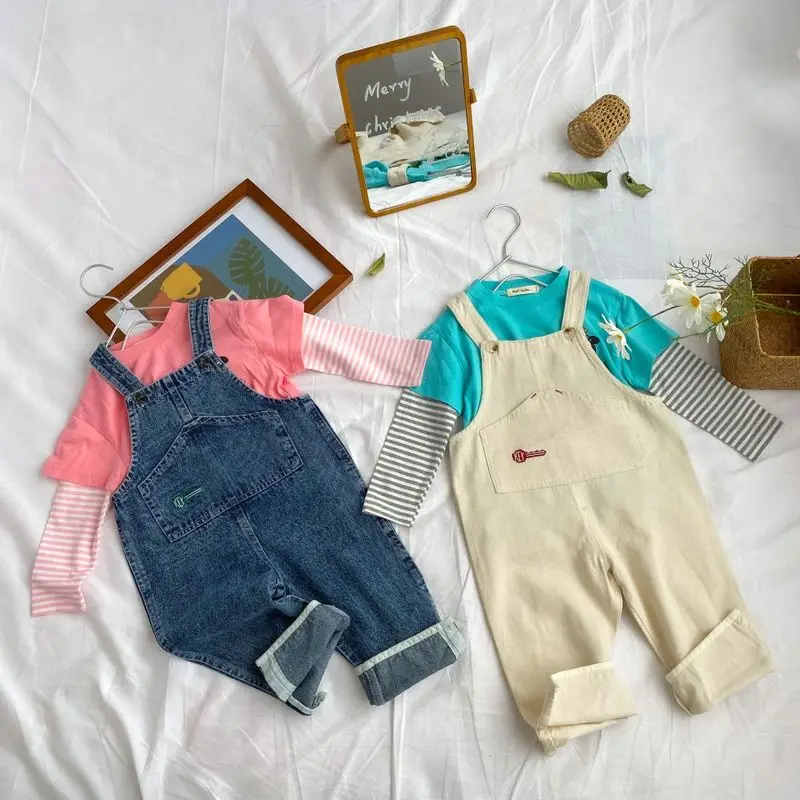 Детские свободные штаны с большими карманами в Корейском стиле для отдыха