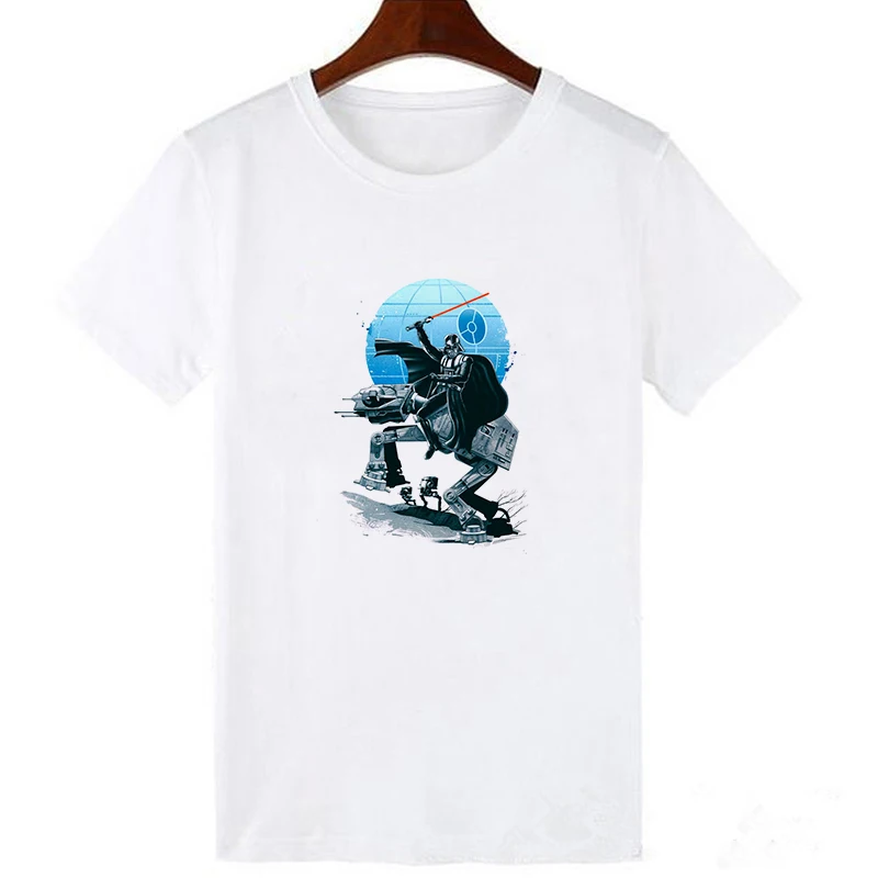 19bk300-white Oversized T Shirt Funny Tops Jedi Anime Print Short Sleeve Harajuku Summer Top Star Wars Women T-shirt Plus Size Women - Цвет: 19bk300-white