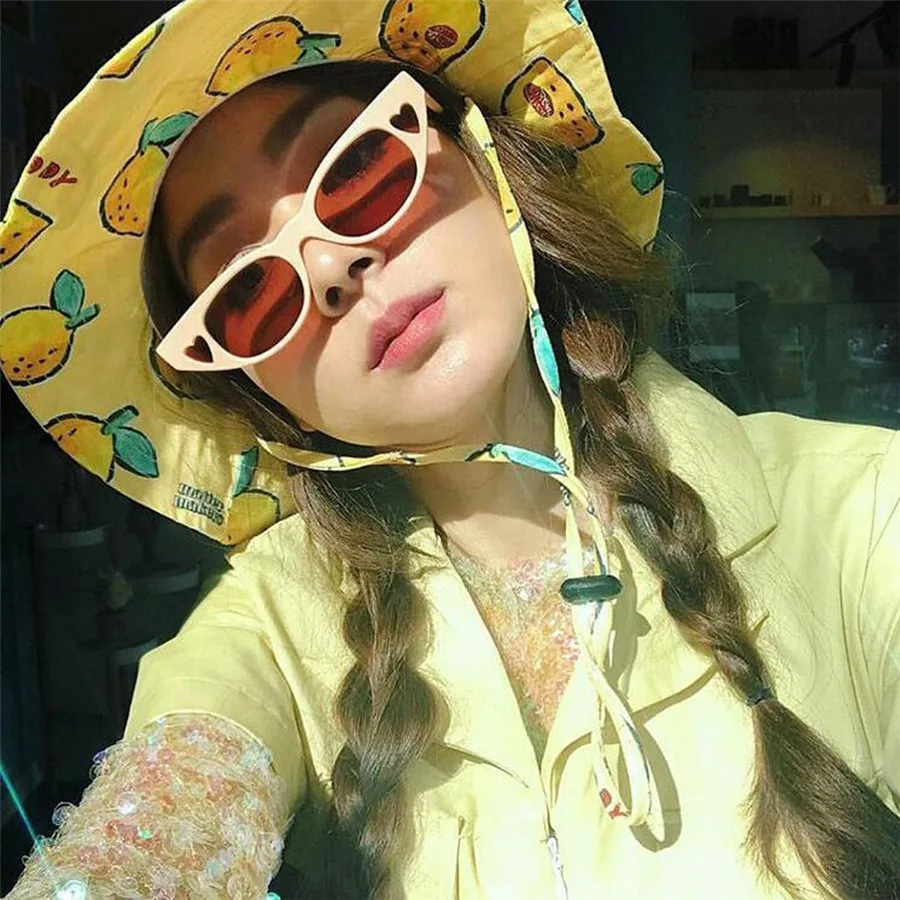 Любовь солнцезащитные очки для мужчин и женщин маленькая оправа сердце Ретро