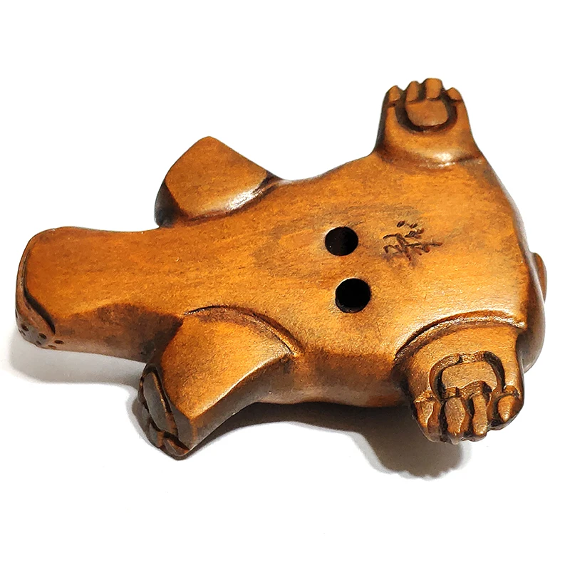 

Y5543 -2" Hand Carved Ebony Ironwood Netsuke - Hippo
