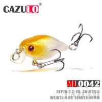 fishing tackle lures crankbait isca artificial weights 4 6g 40mm bait depth 0 2 1m wobblers pesca for pike fish articulos leurre