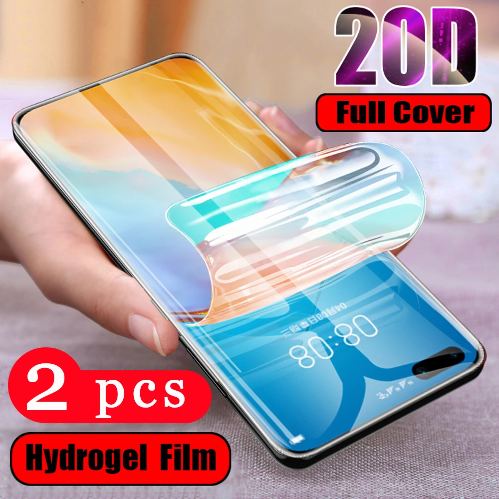 

2Pcs 20D soft full cover for huawei nova 4 4e 5 5i 5Z 5t 6 7 se pro 7i hydrogel film phone screen protector Not Glass protective