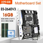 Комплект материнской платы JINGSHA X99 E8I LGA 2011-3, E5-2640V3 8 Гб 2133 МГц * 2 = 16 Гб DDR4 ECC REG, поддержка процессора Xeon E5 V3 V4 SATA3