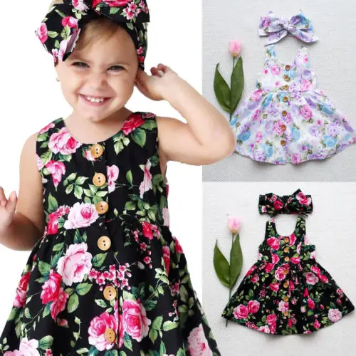 

Dropshipping Kids Baby Girls Floral Princess Tulle Party Dress Sleeveless Tutu Dress Birthday Gifts