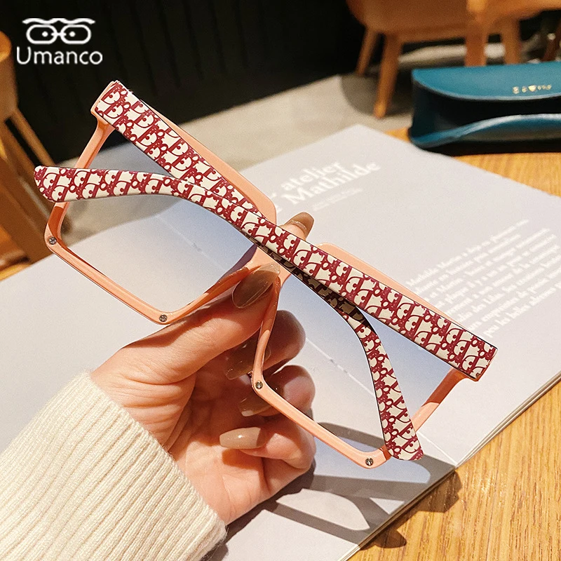 Женские квадратные солнцезащитные очки Umanco большие модные дизайнерские в полной