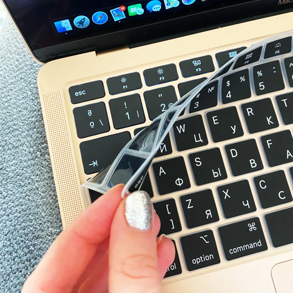 Защитный силиконовый чехол для клавиатуры MacBook Pro 13/15/16 дюйма M1 A2338A1706A2159 Air13 &quot