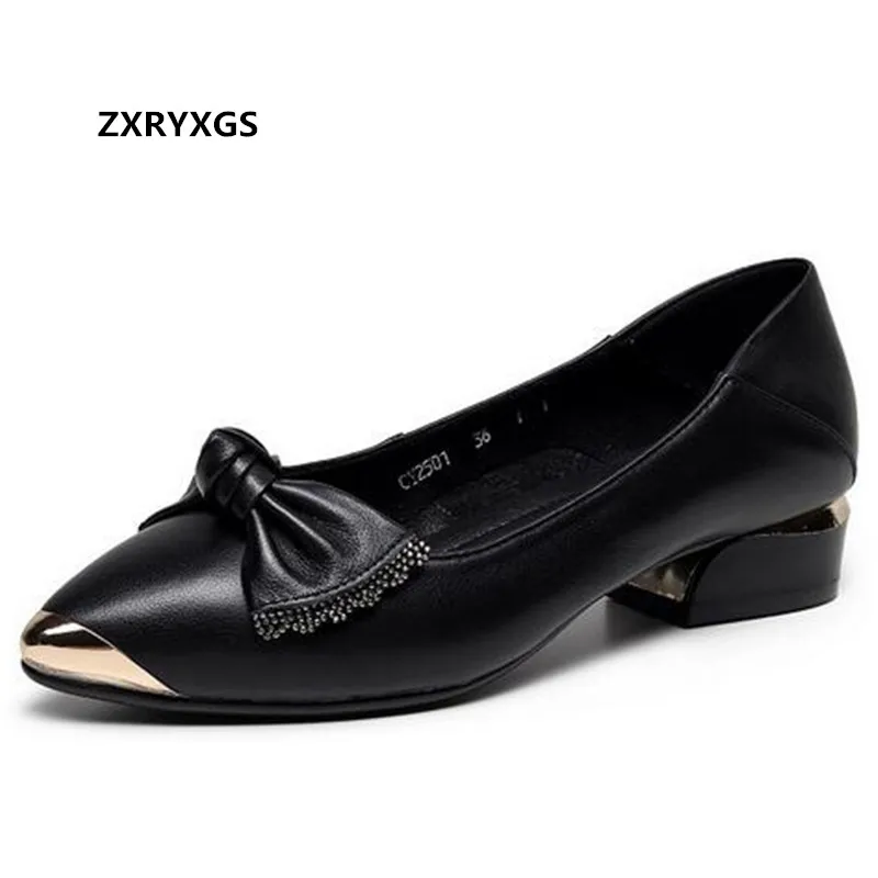 

Новинка 2021 года; Туфли с острым носком из воловьей кожи; Женские туфли на низком каблуке; Модные элегантные кожаные туфли; Женская модная обу...