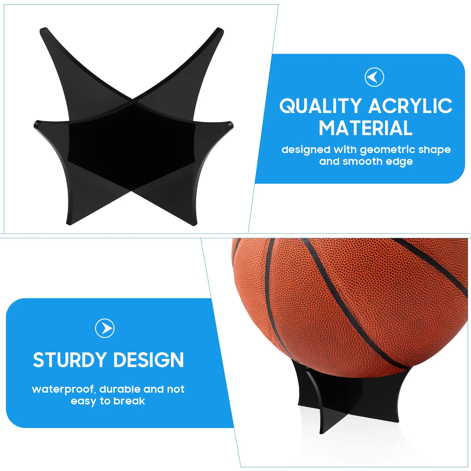 

1 Pc Ball Display Rack Portable Acrylic Detachable Ball Display Holder For Basketball Football Soccer Ball