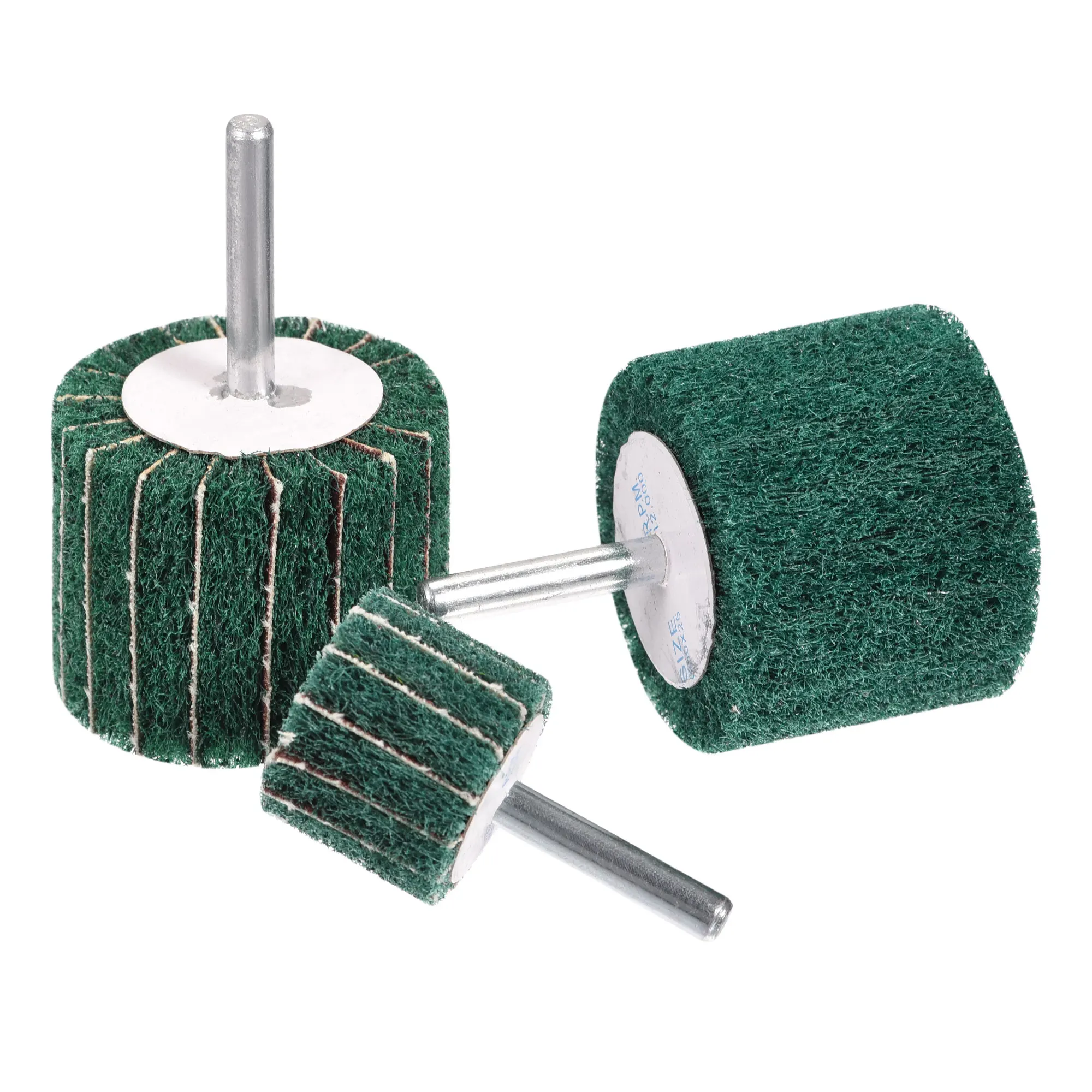 

Uxcell 3 Sizes Abrasive Wheel Set Cylindrical Head Nylon Fiber Polishing Wheel 30x25mm/50x40mm/50x40mm for Rotary Tool Green