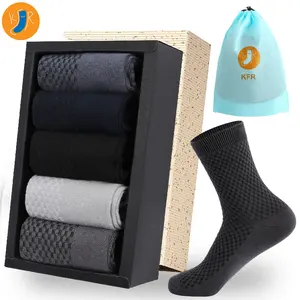 10 парлот носки из бамбукового волокна мужские повседневные бизнес антибактериальные дезодоранты дышащие мужские короткие длинные носки EUR39-45 сжатия