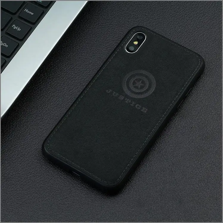 Марвел Мстители ткань чехол для телефона для Iphone 7 8 6 6s Plus X Xs Max Xr паук ткань мягкий чехол DC Вселенная холст силиконовый чехол