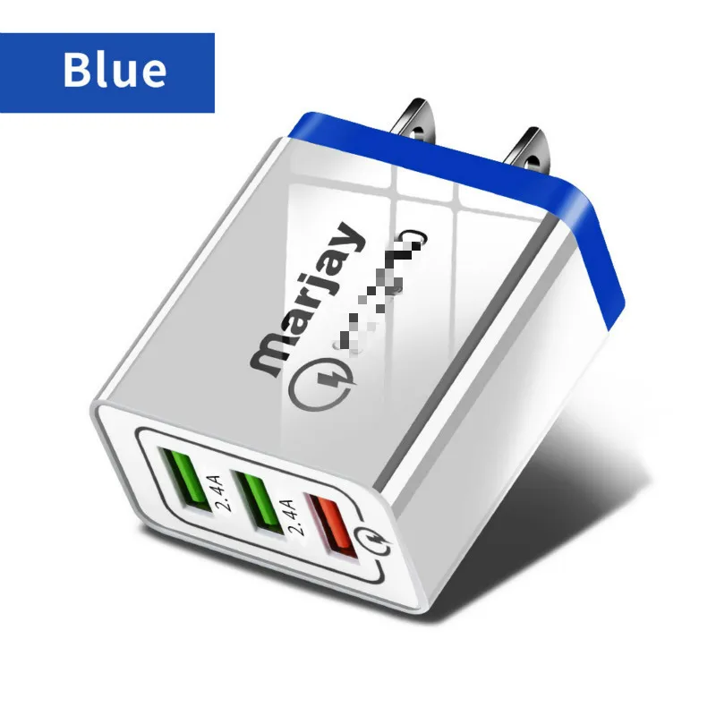 Светодиодный дисплей 3 USB зарядное устройство для мобильного телефона Быстрая