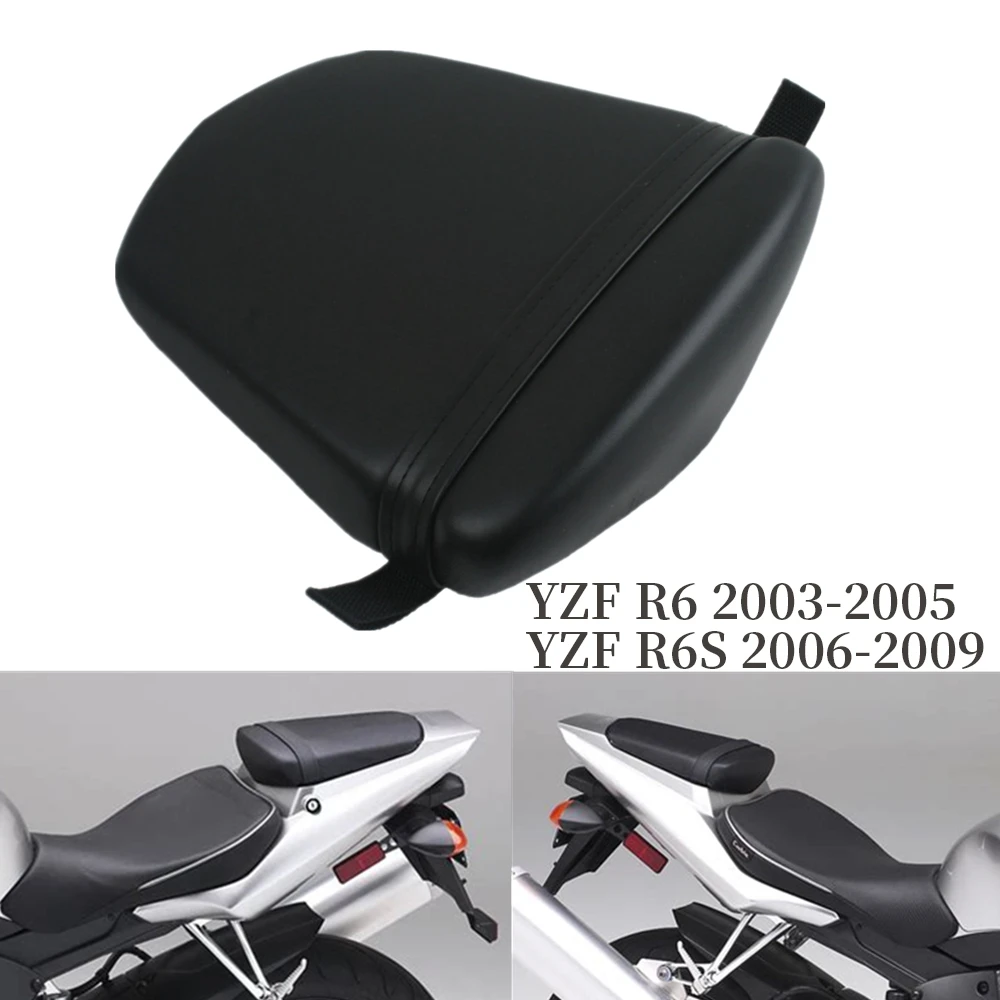 Черное заднее ПАССАЖИРСКОЕ СИДЕНЬЕ мотоцикла для Yamaha YZF R6 2003-2005 YZF R6S 2006-2009