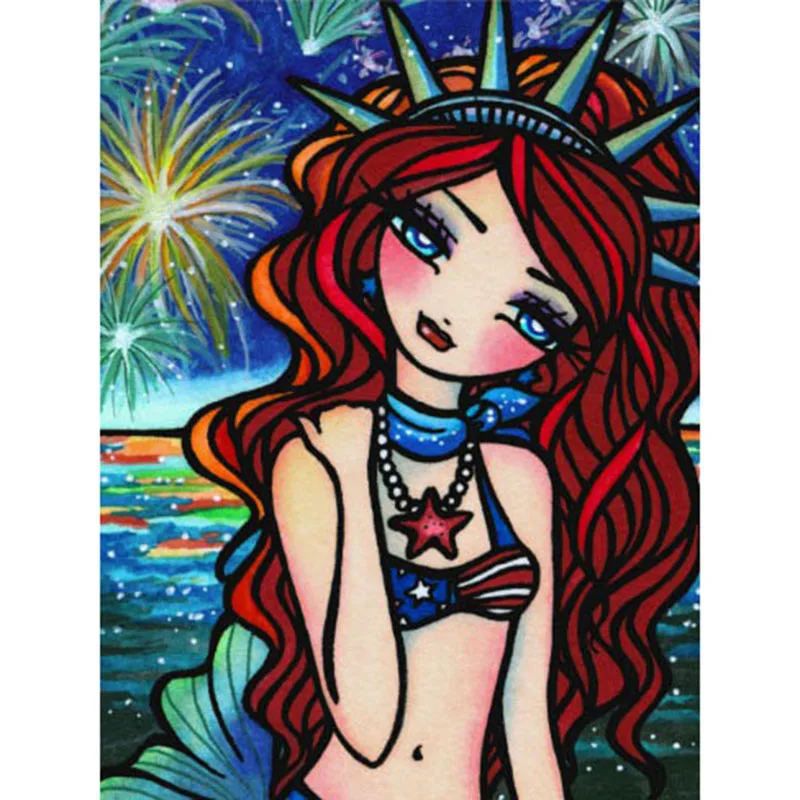 Алмазная вышивка сделай сам полная круглая мозаика из страз крестиком холщовая