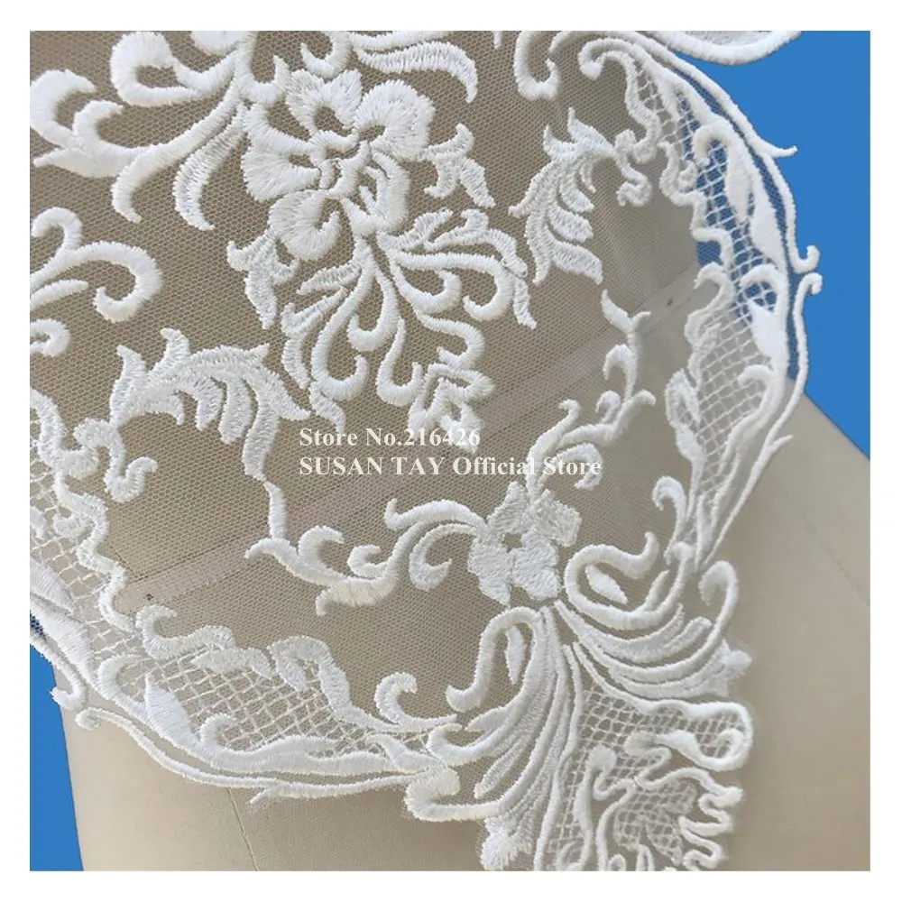 2 шт./лот x Новый Кремовый/слоновой кости/нежно-белый большой цветок из полиэстера