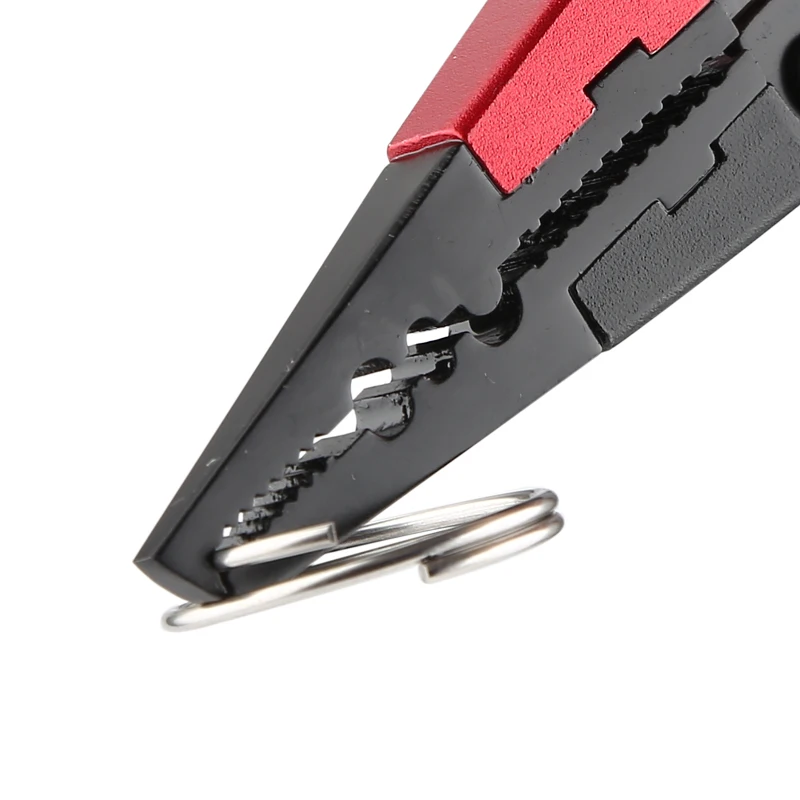New Design Aluminum Alloy Fishing Pliers Split Ring Cutters heath & fishing lanyard