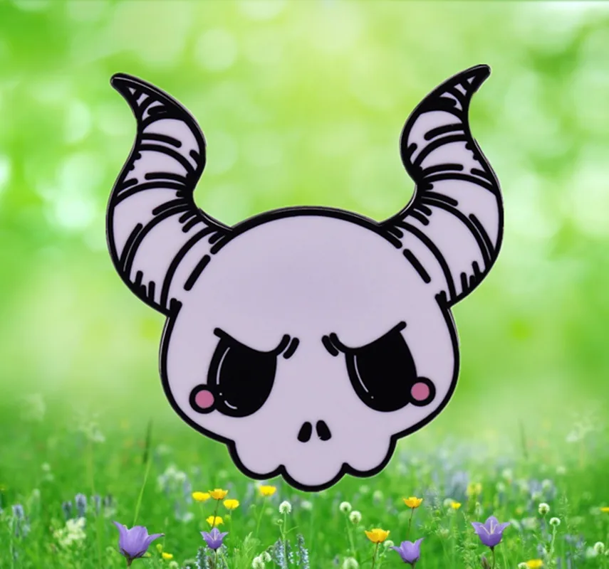 Сатанический якорь саббатическая голова козы Череп рог эмалированная булавка