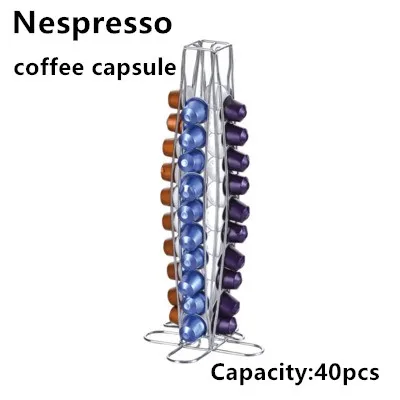 Кофейная капсула Nespresso стойка-башня стойка для кофейных капсул диспенсер подходит капсула Nespresso для хранения держатель фильтра для кофе