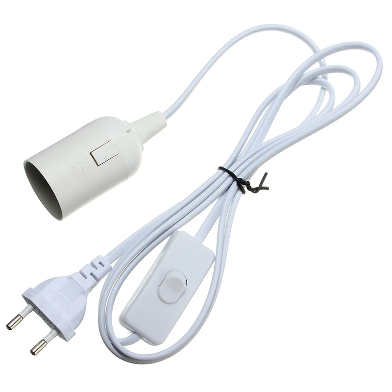 

1.8m Power Cord Cable E27/E14 Lamp Base Holder EU Hanging Pendant LED Light Fixture Lamp Bulb Socket Cord Adapter With Switch