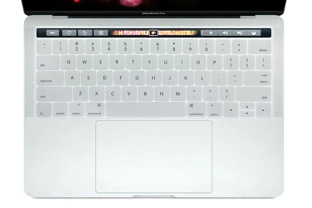 Серебристый Английская американская Защитная пленка для клавиатуры для Macbook Pro 13,3 A1706 A1989 и 15,4 дюймов A1707 A1990 с сенсорной панелью - Цвет: Серебристый