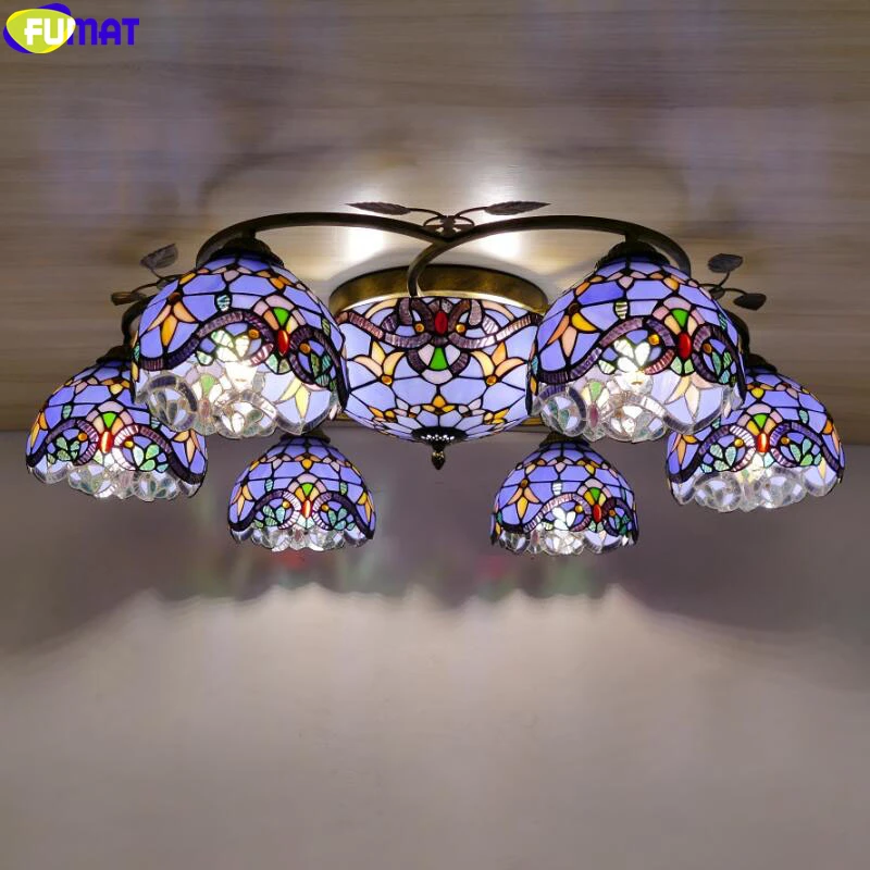

Tiffany Stained Glass Dragonfly Ceiling Lamp European Classic Art Ceiling Light Living Room Luxury Chandelier Villa Ceiling Lamp