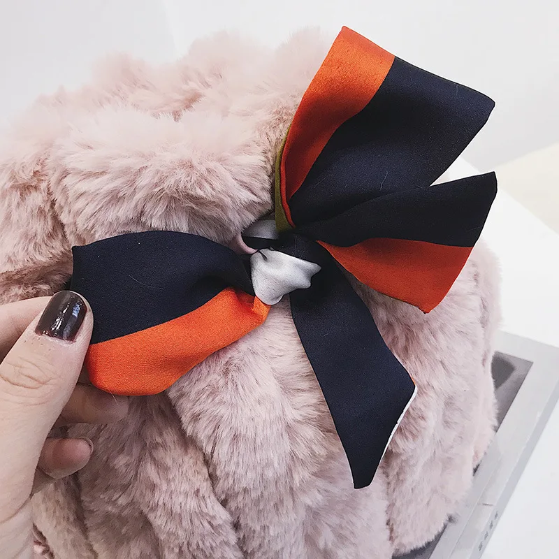 Осенне зимняя модная женская меховая сумка мешок на плечо Женская винтажная