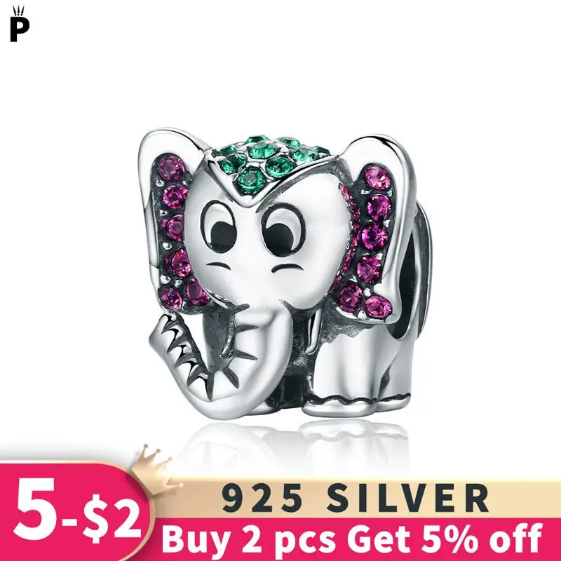 

Лидер продаж, шармы-бусины Дамбо из стерлингового серебра 925 пробы, подходят для оригинального браслета, ожерелье, «сделай сам», изготовлени...