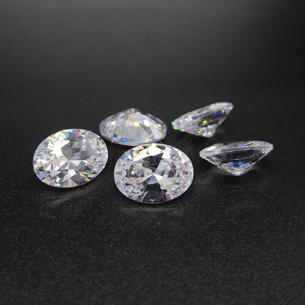 

50 шт. Палочки Цвета белый гранат аметист AAAAA 3x4mm свободный циркониевый куб бусины камни овальным вырезом циркон