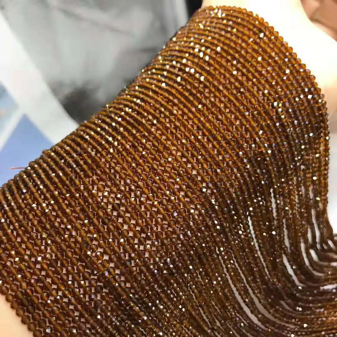 Модные блестящие оранжевые круглые бусины из натурального камня 2-2 5 мм для