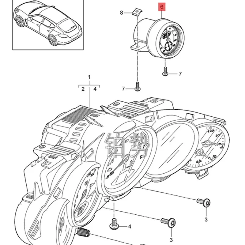 

Car Chronograph assembly 2010-2016Por sch ePa nam era stopwatch compass meter central control timer meter clock
