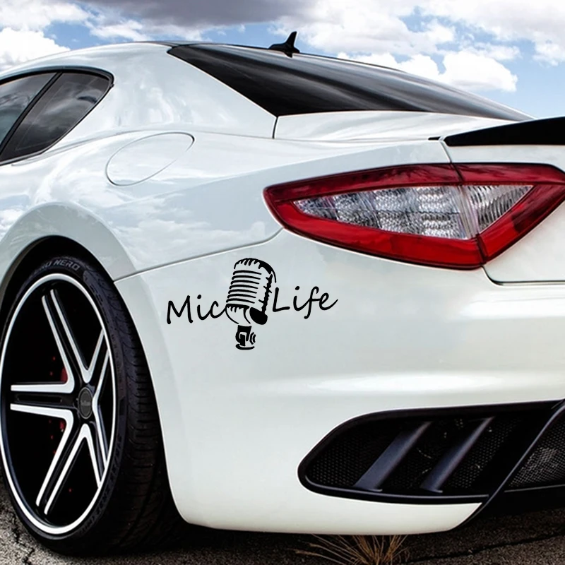 Наклейка Mic Life с микрофоном искусство картина наклейка виниловые декоративные