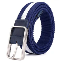 luxuri design braided stretch golf fabric woven casual waist elastic belt female without holes for menwomenjunior