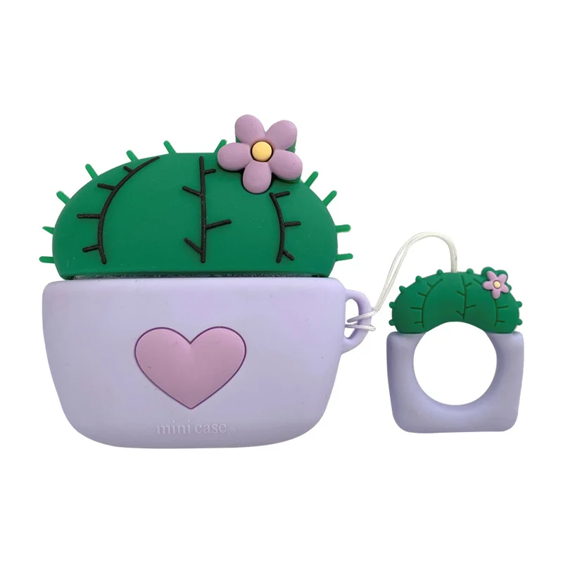 3D силиконовый чехол для Airpods Pro Cute Love heart cactus Bluetooth наушников Airpod Чехол AirPods 1 2 3 Funda |